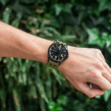 Stuhrling Original Aeronaut Japanese Aviator Quartz // 3916.3