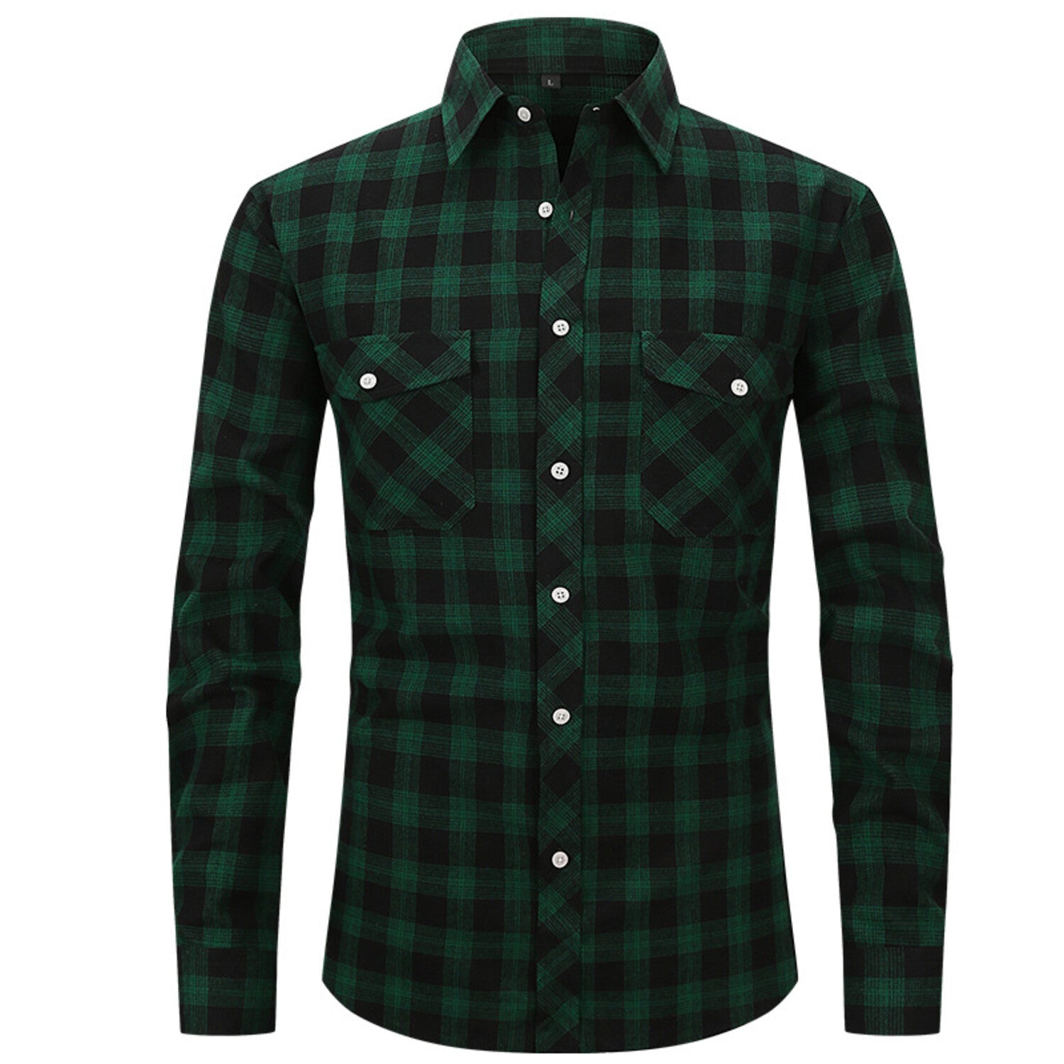 Plaid 2 Pocket Button Up