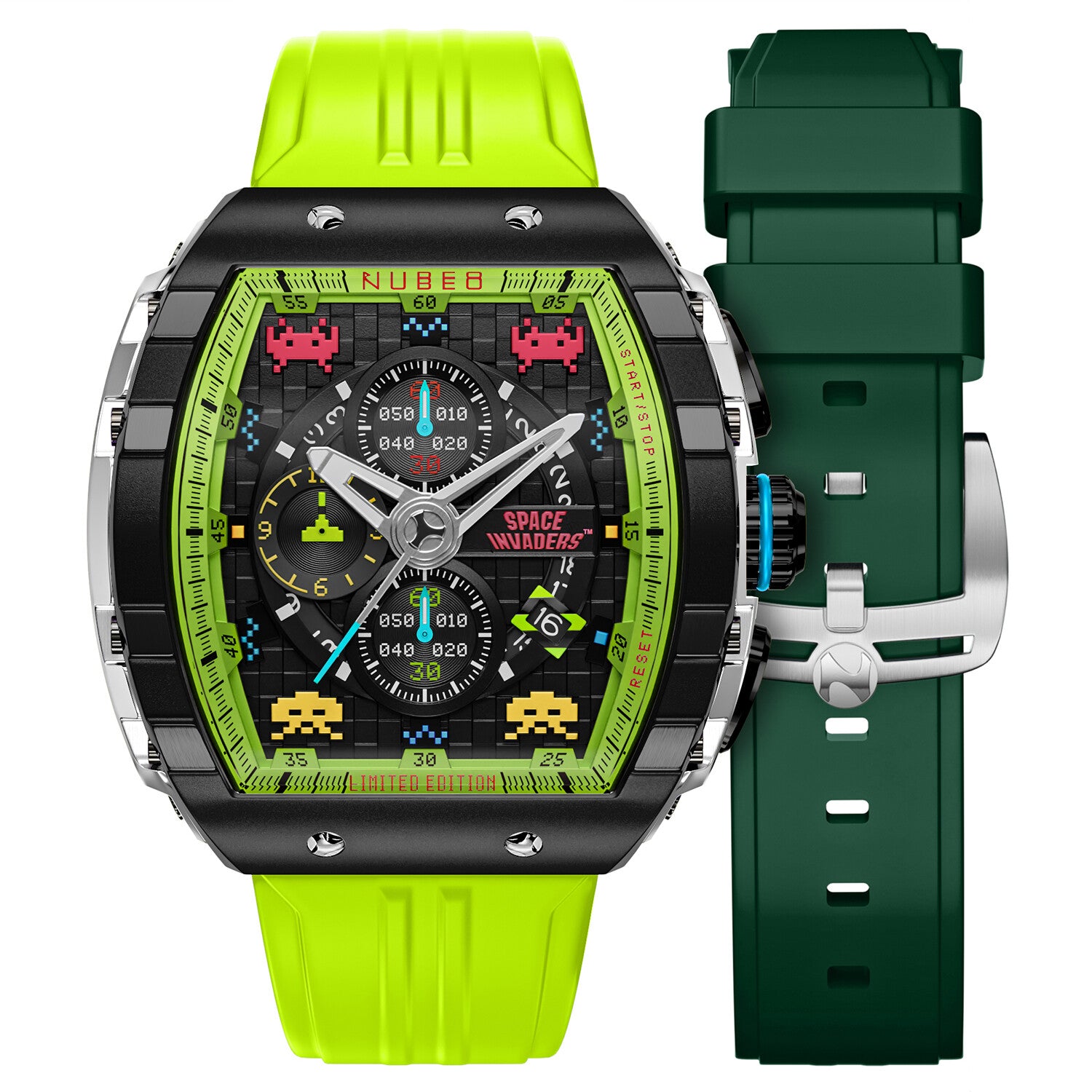 Nubeo Magellan Chronograph Space Invaders Limited Edition Quartz // NB-6024-SI-05