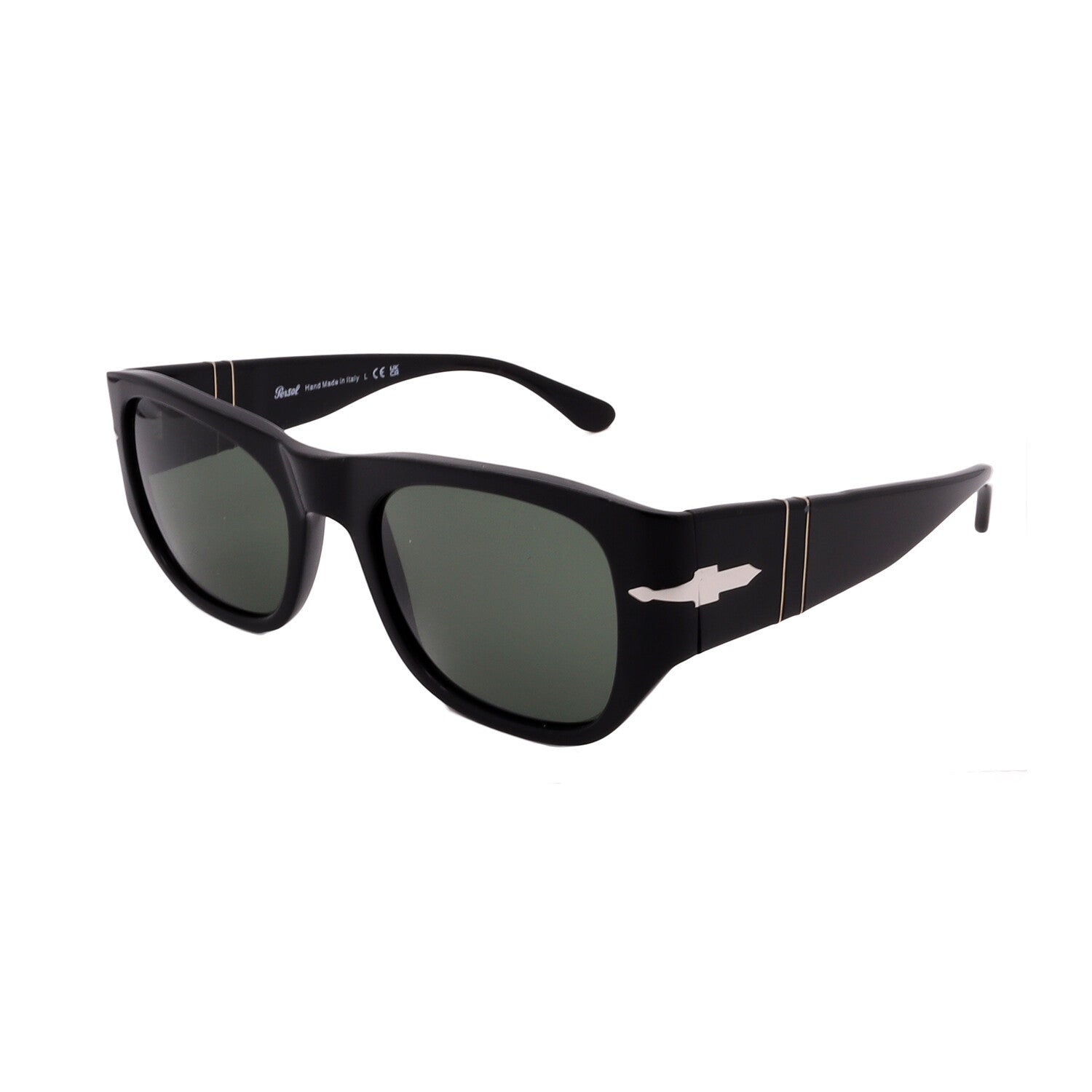 Persol // Men's // PO3308S 95/31 Square Sunglasses // Black + Green