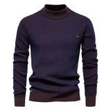 Mock Neck Striped Sweater