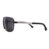 Armani // Men's // EA2033 309487 Aviator Sunglasses // Black Rubber Silver + Gray