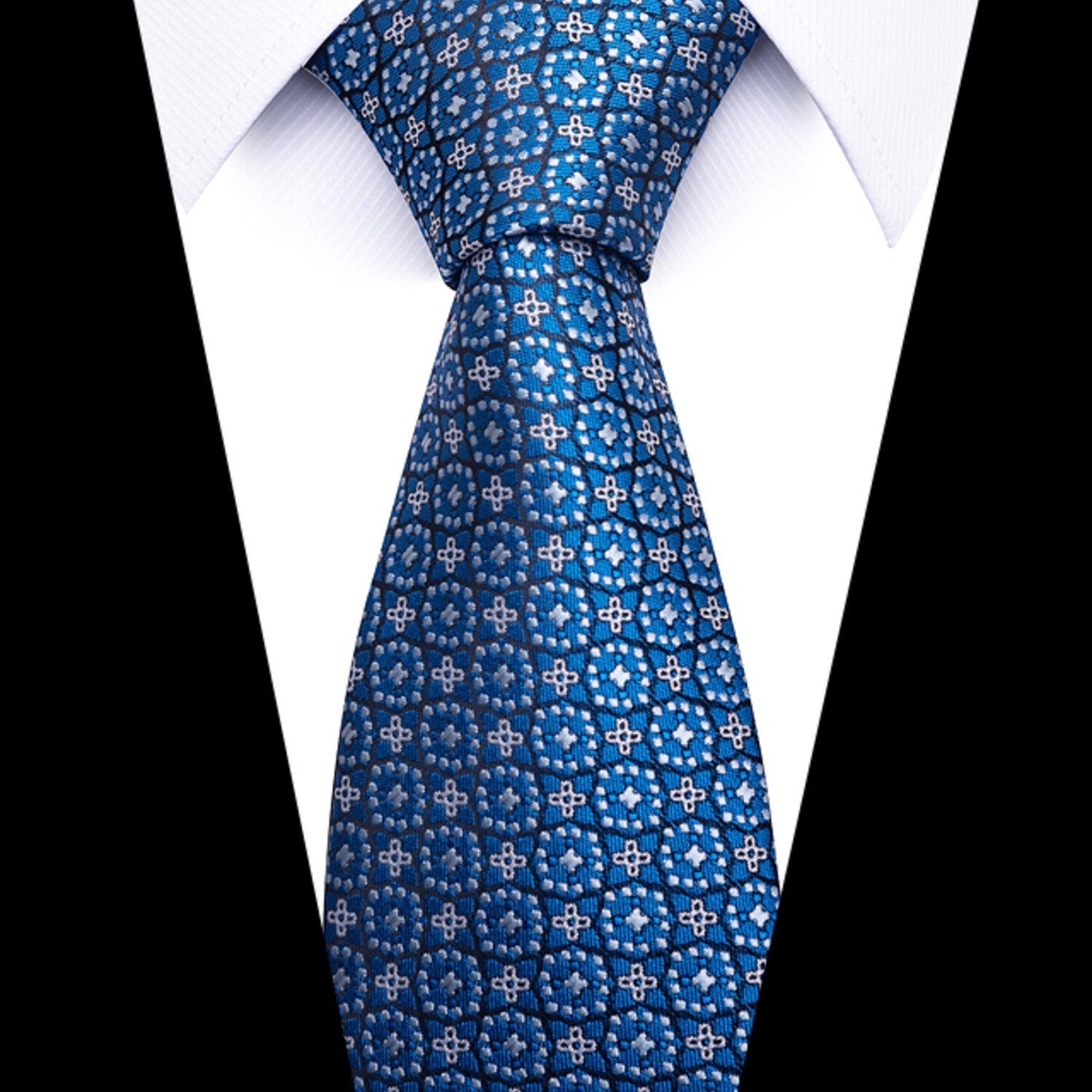 Formal Men's Necktie // Royal Blue Floral