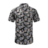 Dots Print Short-Sleeve Button-Up Shirt