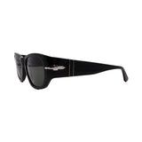 Persol // Men's // PO3307S 95/31 Square Sunglasses // Black + Green