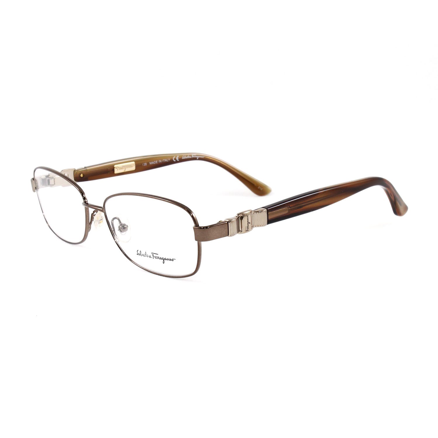 Ferragamo // Unisex SF2106-705-53 Optical Frames // Shiny Bronze