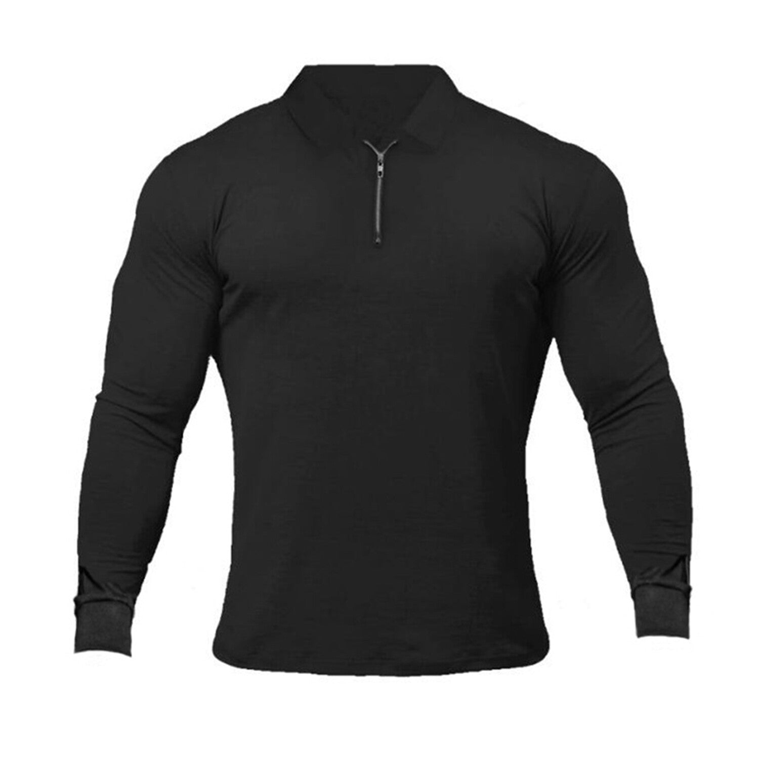 Long-Sleeve Form Fitting Polo