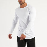Crewneck Long Form Fitting Long-Sleeve T-Shirt