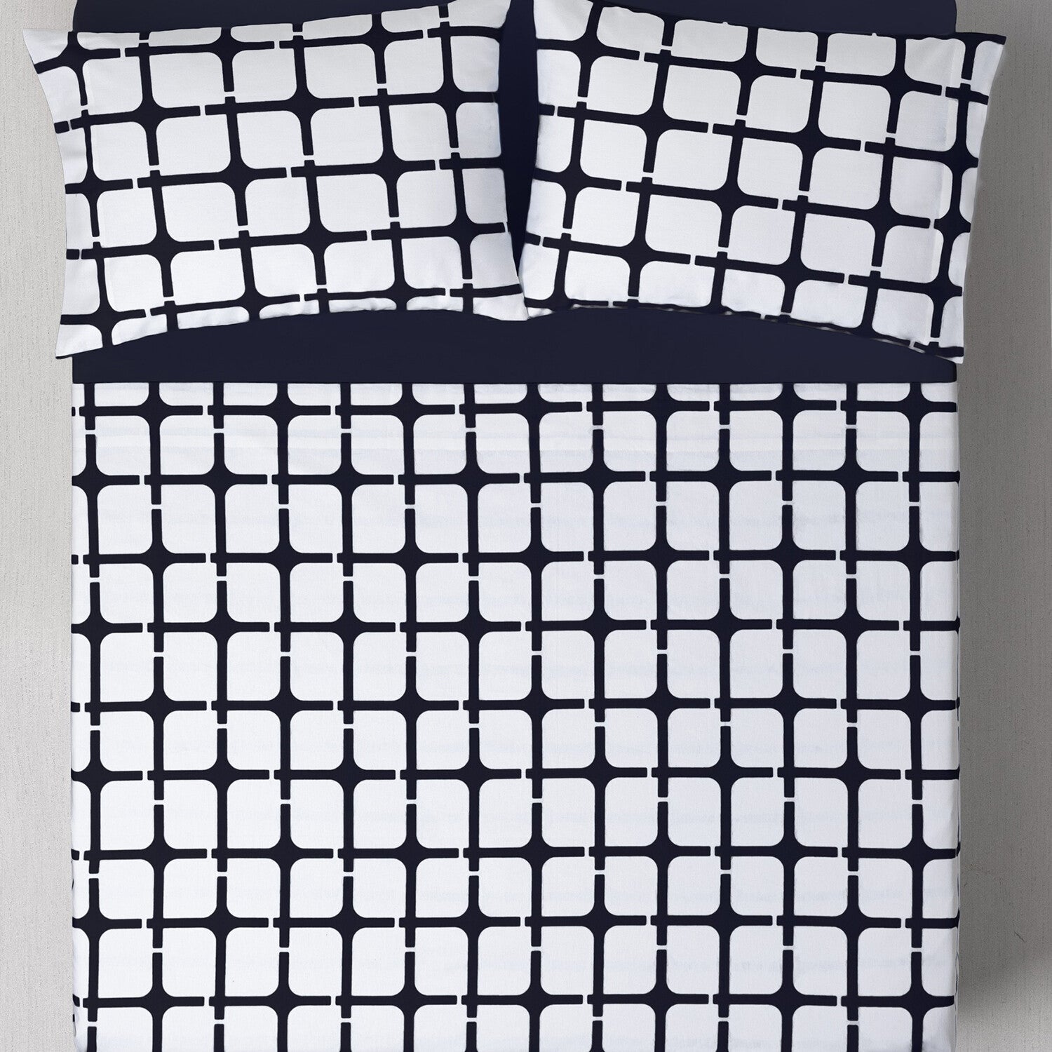 Geo Printed Sheet Set // Navy