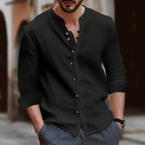 Nehru Collar Button-Down
