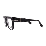 Persol // Men's // PO3312V 95 Square Optical Glasses // Black + Clear Demo Lenses