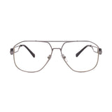 Versace // Men's // VE1287 1001 Aviator Optical Glasses // Gunmetal + Clear Demo Lenses