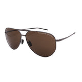 Porsche // Men's // P8688 D604 Pilot Sunglasses // Gunmetal  + Brown Lenses