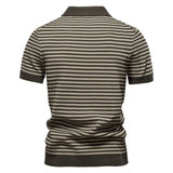 Horizontal Striped Short-Sleeve Polo