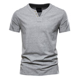 Short-Sleeve w/ Front Pocket Henley