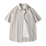 Oversized Short-Sleeve Button-Up