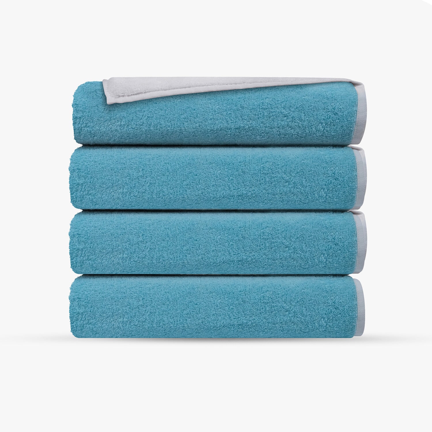 Double Face 4 Pieces Turkish Bath Towels Set