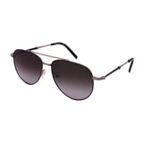 Men's // Ferragamo SF226S 086 Aviator Sunglasses // Black Silver + Gray Gradient