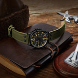 Stuhrling Original Aeronaut Japanese Aviator Quartz // 3916.3