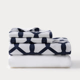 Chain Link Allover Printed Sheet Set  // Navy