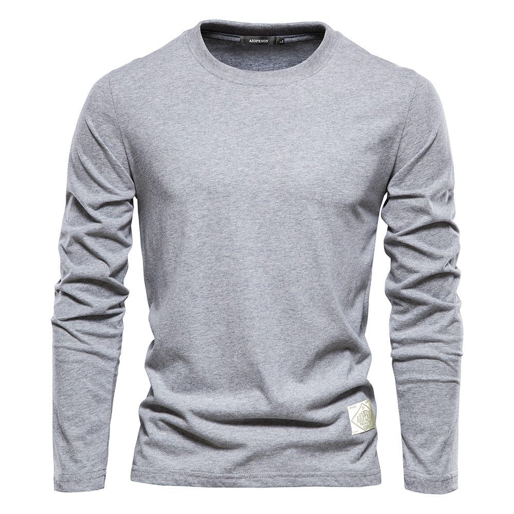 Crewneck Long-Sleeve Slim Fit T-Shirt