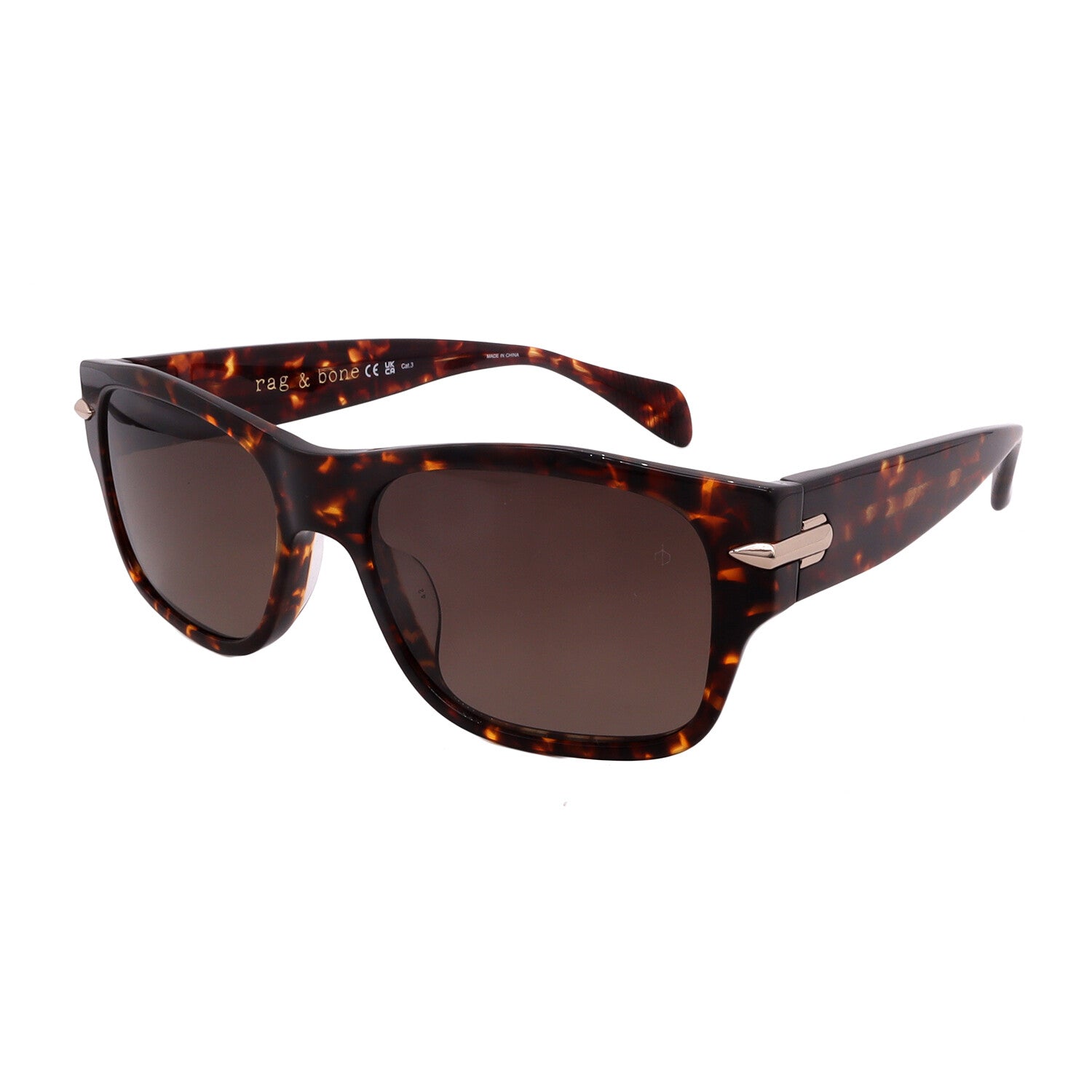 Rag N Bone // Mens RNB5057/S 2IK  Square Sunglasses // Dark Havana  + Brown