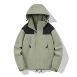 Hooded Blocked Outdoor Jacket