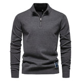 Solid Zip-Up Pullover