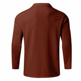 Quarter-Zip Long-Sleeve Ribbed Polo