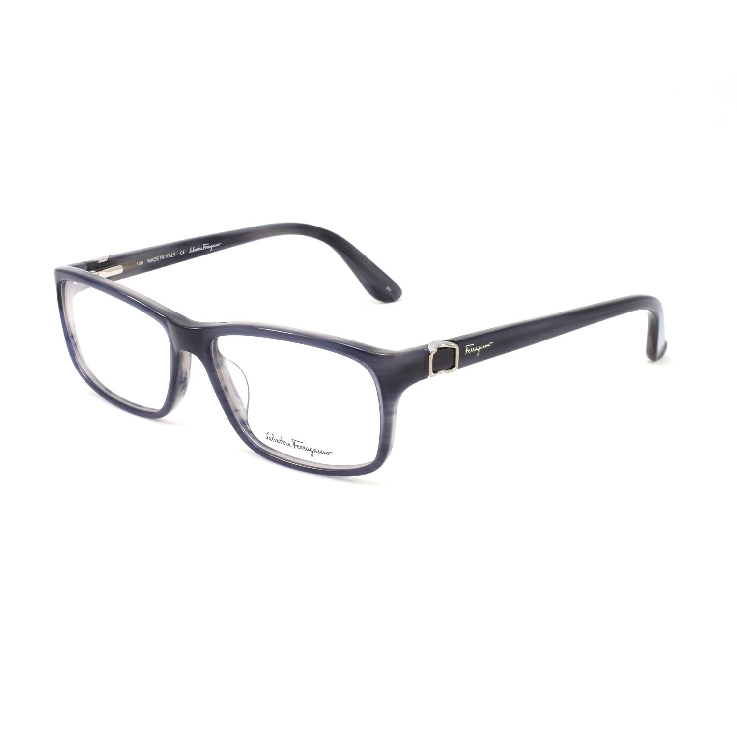 Ferragamo // Men's SF2608-423-55 Optical Frames // Blue Horn