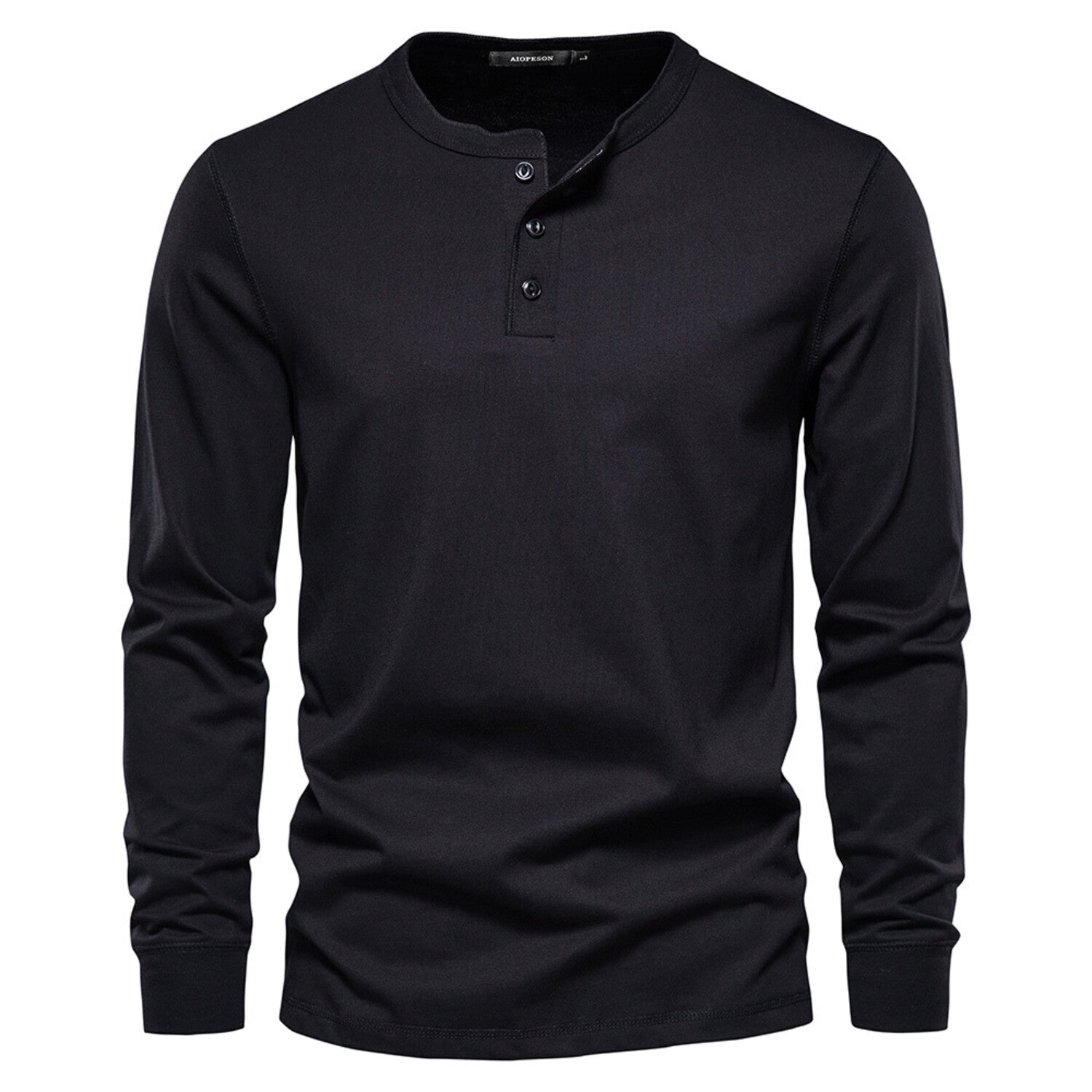 Solid Long-Sleeve Henley