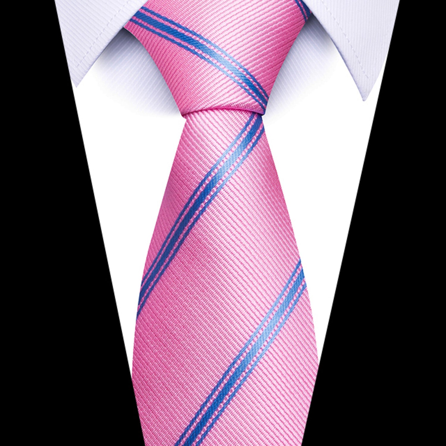 Formal Men's Necktie // Pink Pulse Stripe