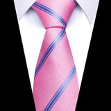 Formal Men's Necktie // Pink Pulse Stripe