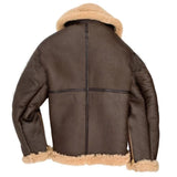 Faux Leather Fleece-Lined Jacket