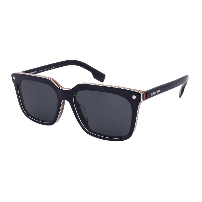 Burberry // Men's // BE4337F 379887 Square Sunglasses //  Black  + Dark Gray