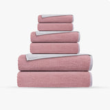 Double Face 6 Pieces Turkish Towels Set