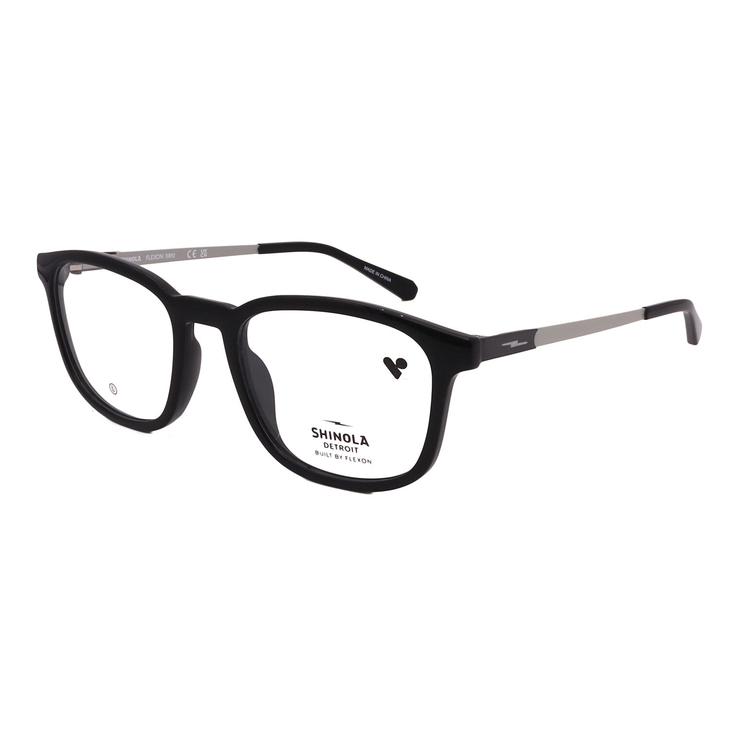 Shinola // Men's // SH37002 001 Square Optical Glasses // Black + Clear Demo Lenses
