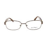 Ferragamo // Unisex SF2106-705-53 Optical Frames // Shiny Bronze