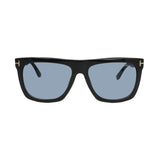 Tom Ford // Unisex FT0513/S 01W Square Sunglasses // Black + Blue Gradient Lenses