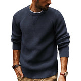 Crewneck Waffle Knit Sweater