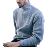 Turtleneck Striped Knit Sweater