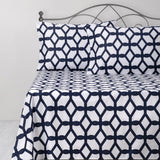 Chain Link Allover Printed Sheet Set  // Navy
