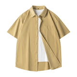 Oversized Short-Sleeve Button-Up