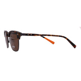 Shinola // Men's Square SH2300S 242 Sunglasses // Satin Gunmetal Havana + Brown Lenses