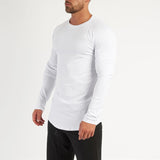 Crewneck Long Form Fitting Long-Sleeve T-Shirt
