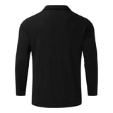 Quarter-Zip Long-Sleeve Ribbed Polo
