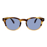 Oliver Peoples // Men's // OV5036S 170356 Round Sunglasses // Light Havana  + Blue
