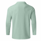 Quarter-Zip Long-Sleeve Ribbed Polo
