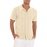 Knit Tipped Collar Button-Down Shirt