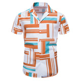 Geometric Pattern Short-Sleeve Polo